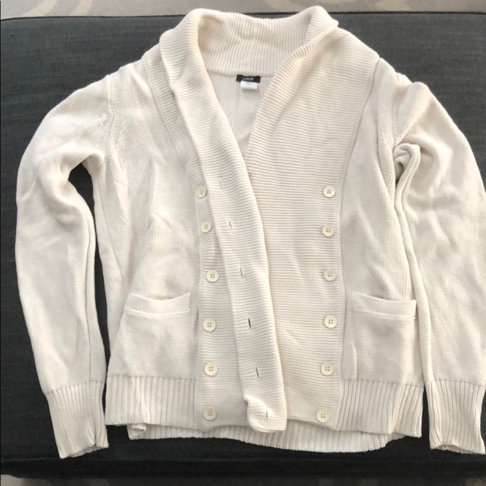 Cream J Crew cardigan